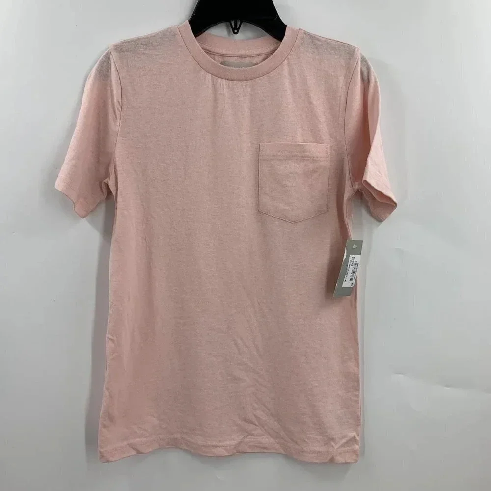 Nordstrom Kids' Essential Pocket Short Sleeve T-shirt In‎ Pink Lotus Size M NWT